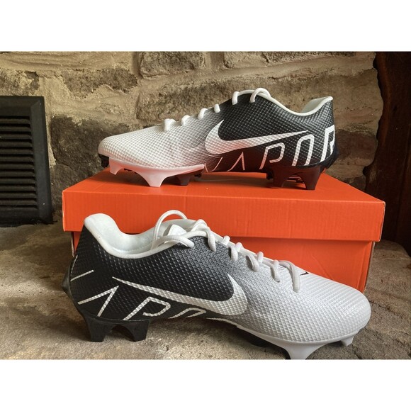 Nike Vapor Edge Speed 360 Black White Oreo Football Cleats Men Size 9 CD0082-014 - Picture 2 of 7